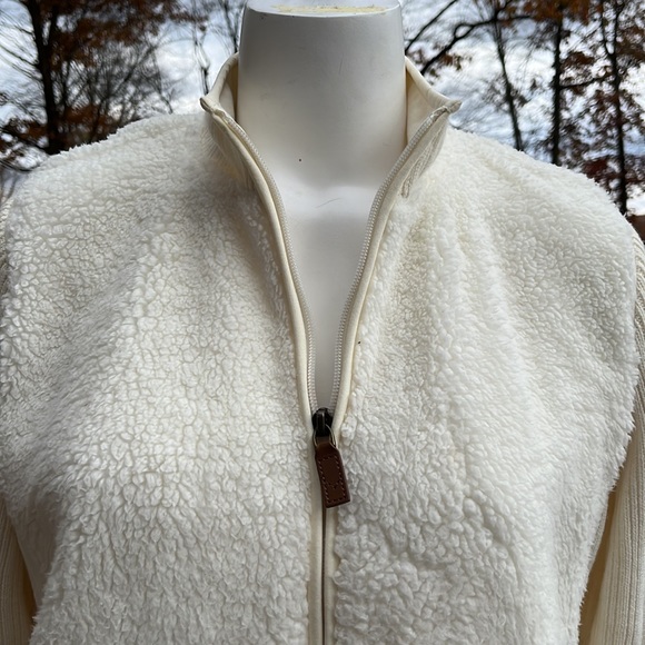Talbot’s faux fur sweater jacket L - Picture 3 of 10